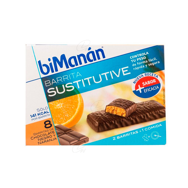 BIMANAN BARRITA CHOCOLATE NEGRO Y NARANJA 320 G 40 G X 8 U